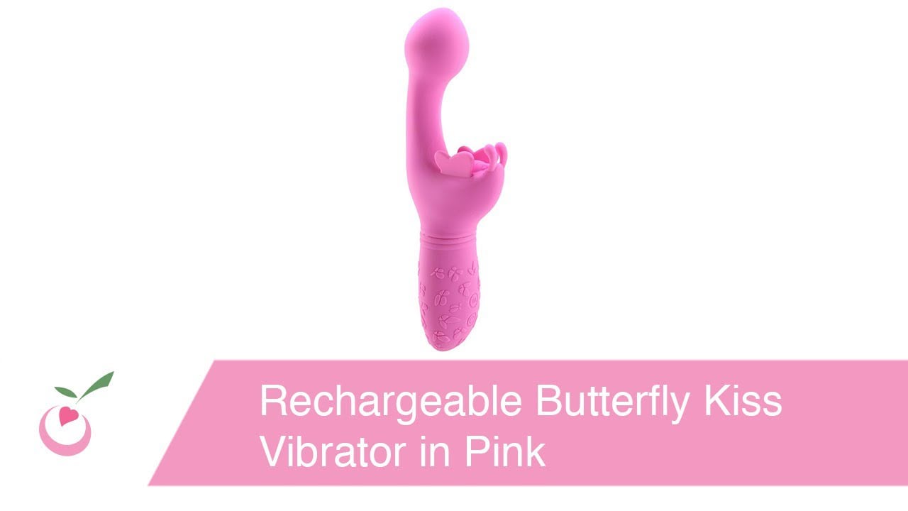 Rechargeable Butterfly Kiss Vibrator in Pink