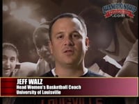 Louisville women's coach Jeff Walz can now 'slide' right into practice