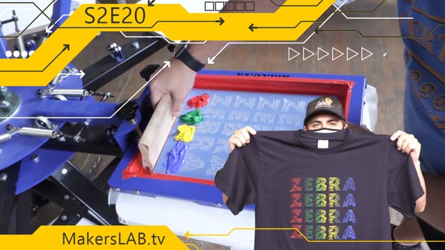 MakersLAB.TV S2E20 - Screen Printing Tutorial for Beginners Demo on ScreenMaster Carousel Printer