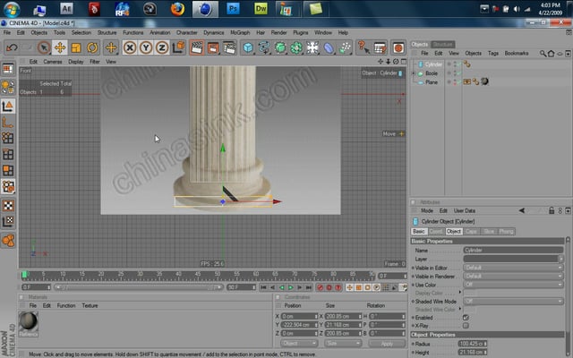 Cinema 4D R11 - Tutorial - 1 - Modeling a Pillar and a egg - part 1 on ...