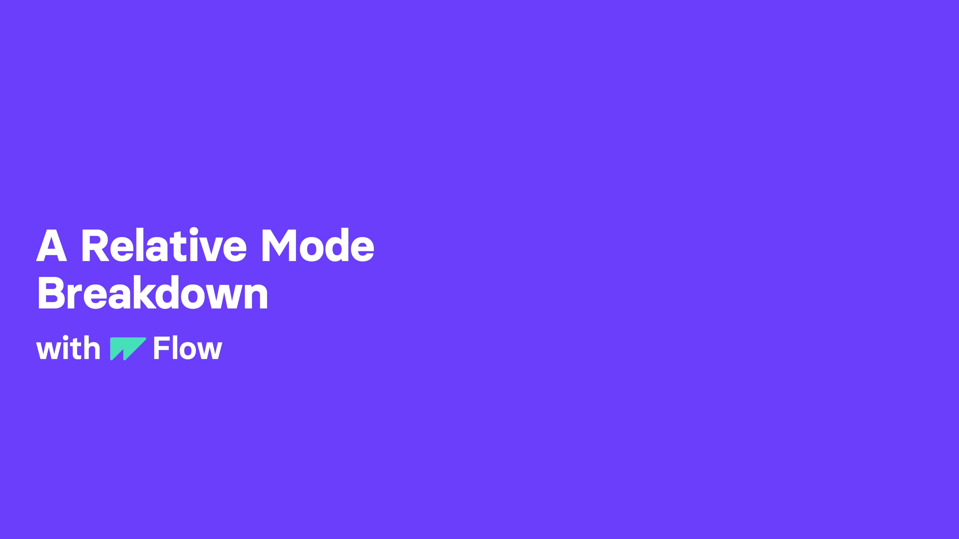 Relative Mode on Vimeo
