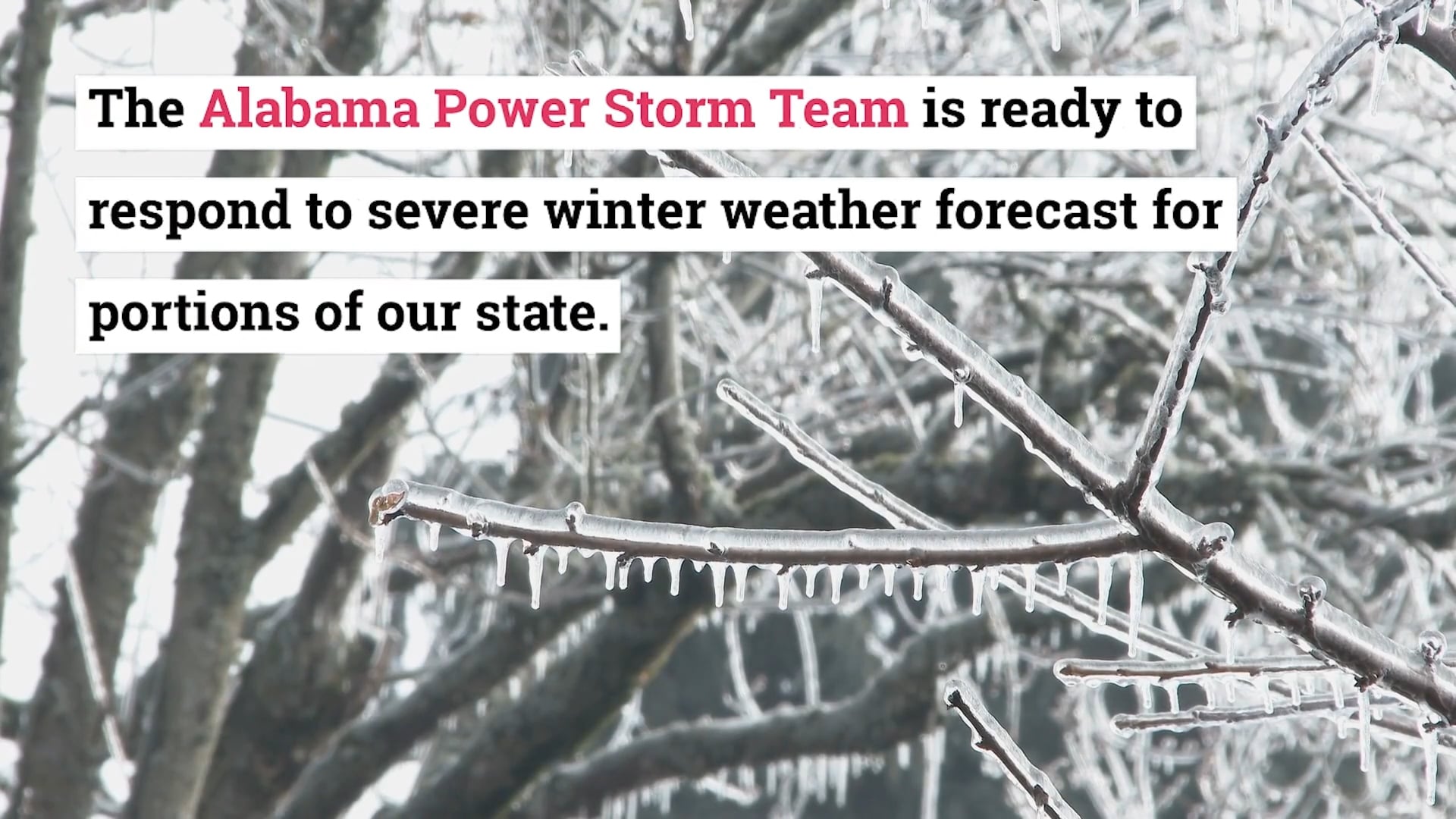 Alabama Power is prepared for severe winter weather on Vimeo