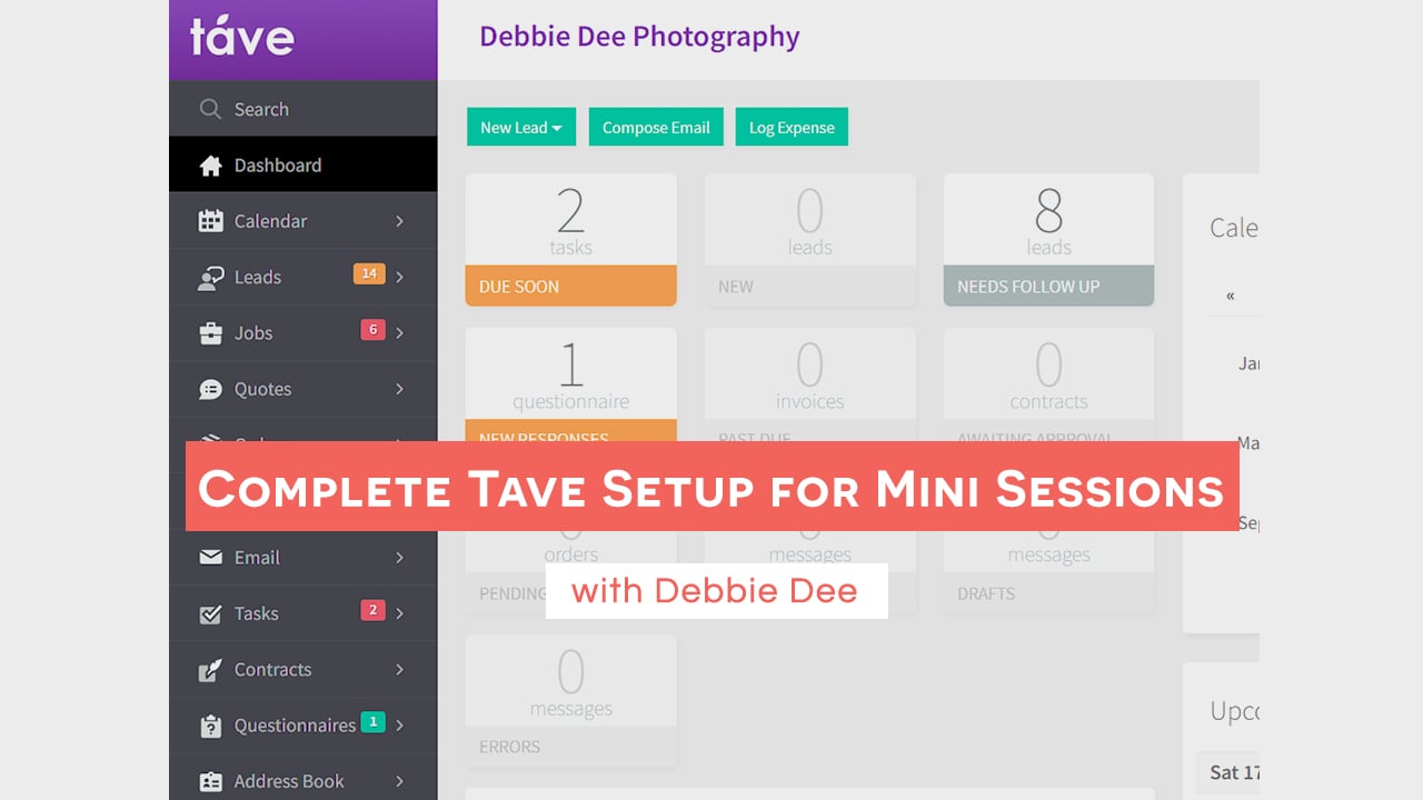 Complete Tave Setup for Mini Sessions