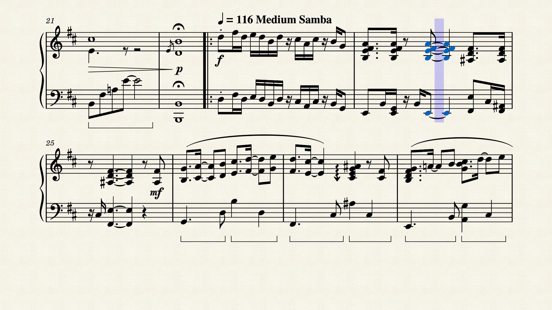 Spain - Chick Corea (Piano solo arr.) with sheet music on Vimeo