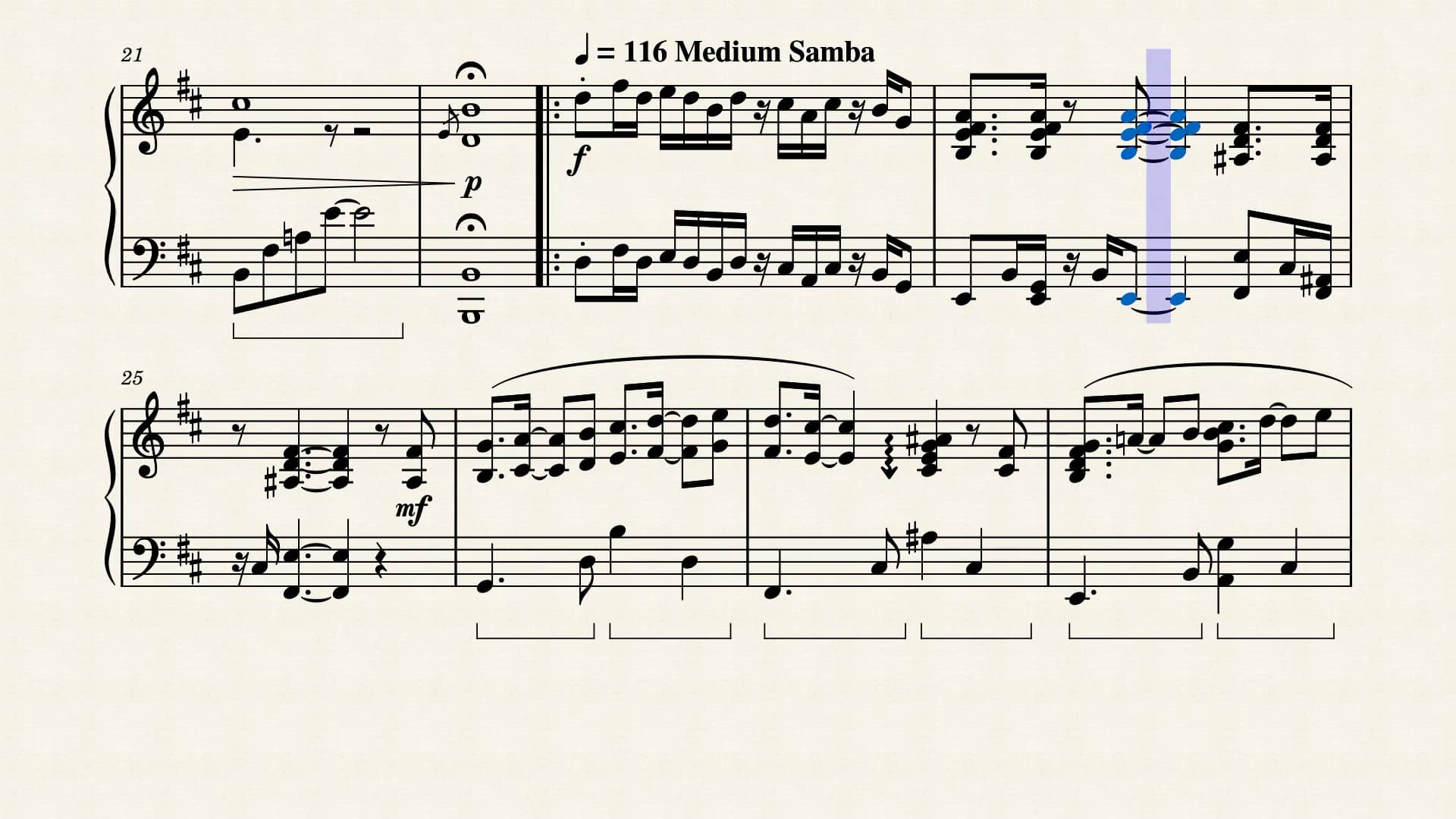 Spain Chick Corea (Piano solo arr.) with sheet music on Vimeo
