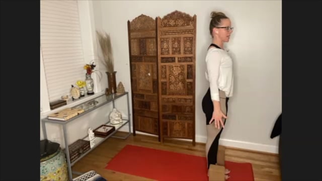 Virabhadrasana 1 (warrior 1) - instructional video with a block