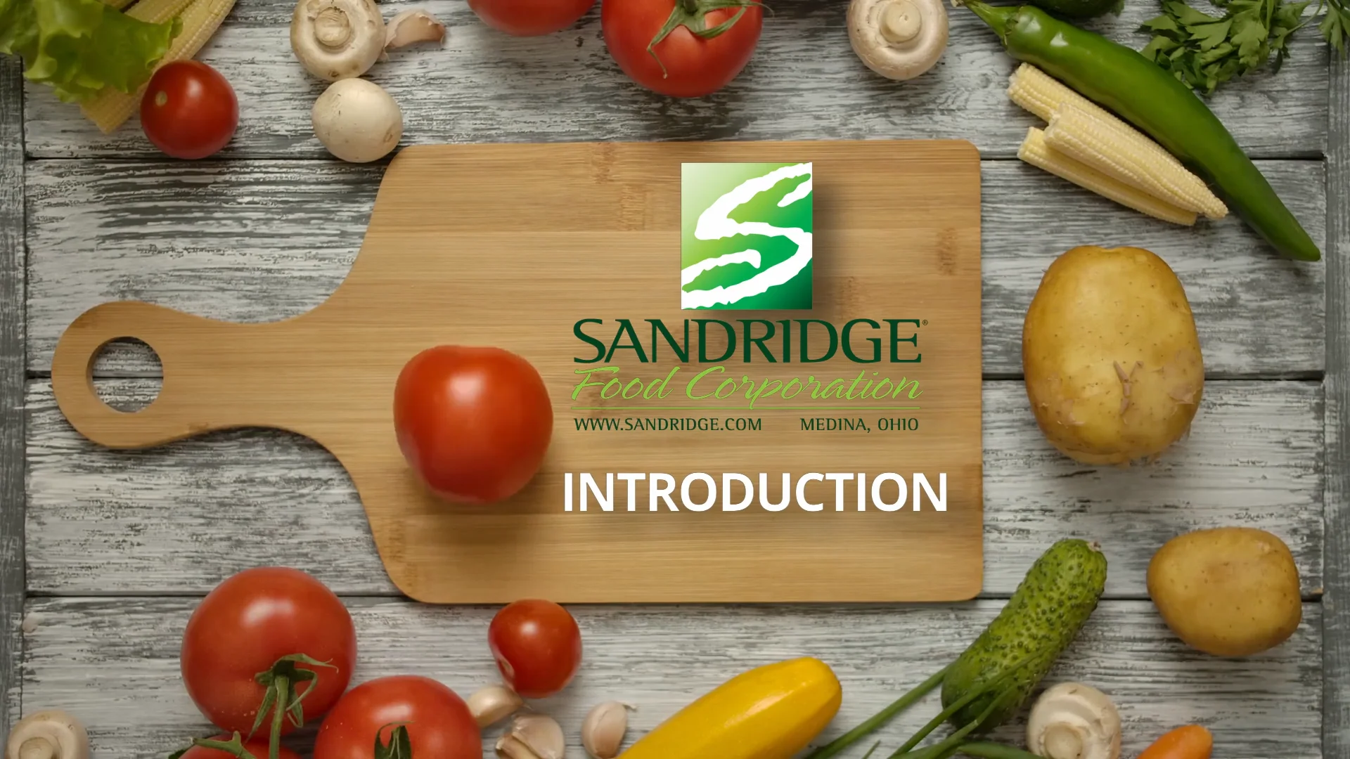 Welcome & Introduction - Sandridge Food Corp on Vimeo