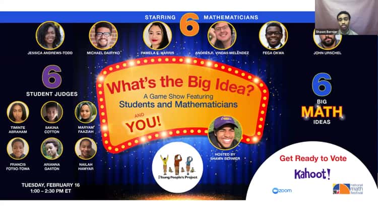 What's the Big Idea: A Game Show for Students and Mathematicians (2021  National Math Festival) on Vimeo