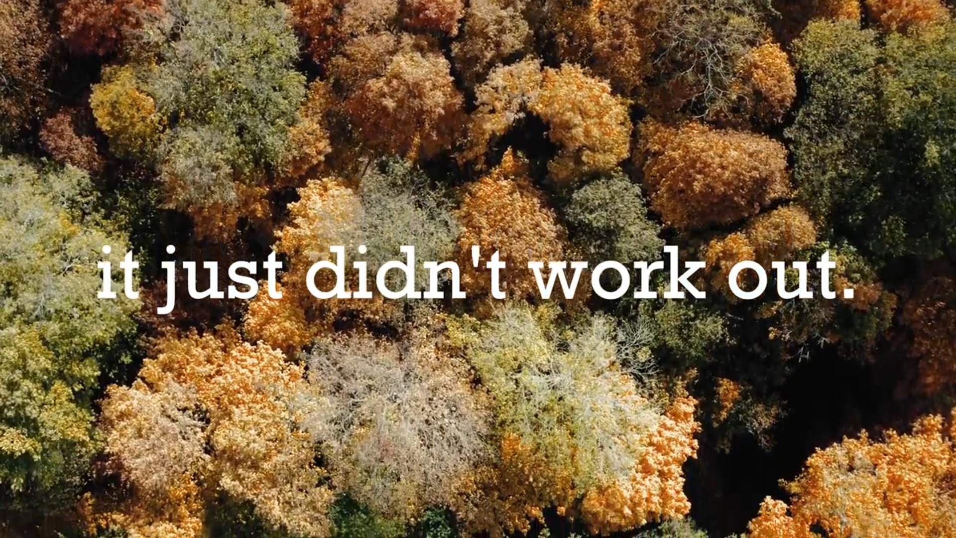 It just didn't work out.