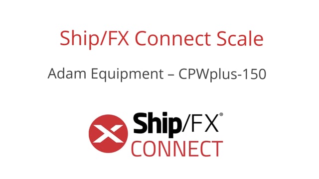 Ship/FX Connect Scale: Adam Equipment - CPWplus-150