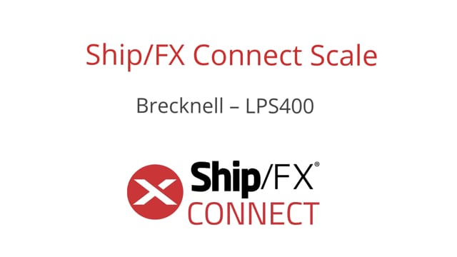 Ship/FX Connect Scale: Brecknell - LPS400