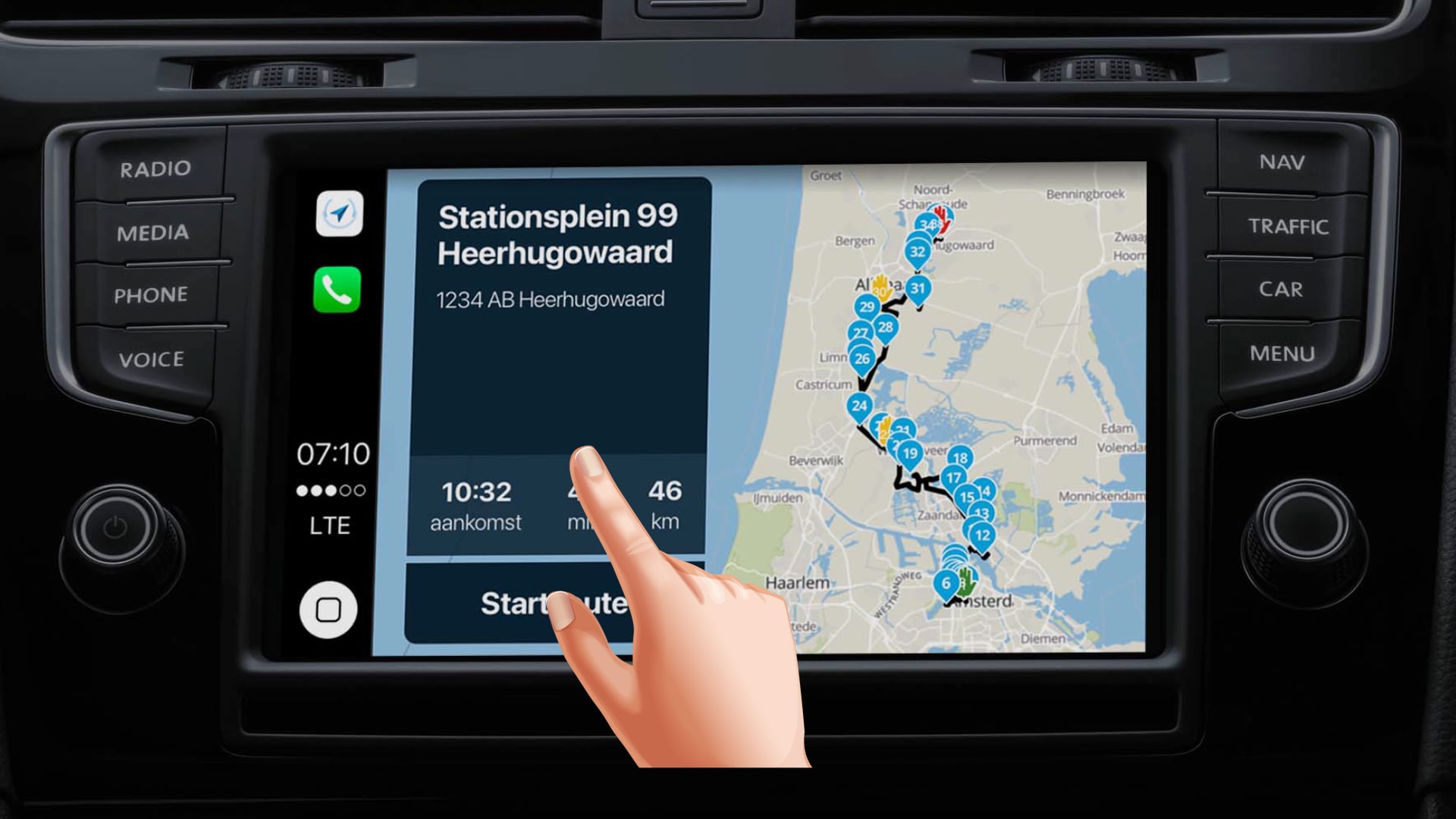 MRA Navigation Carplay (hand) on Vimeo