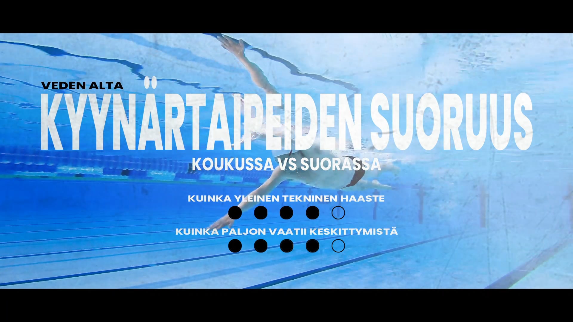 Kyynärtaipeet koukussa vs suorana veden alta