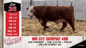 Lot #26 - WH 322 CATAPULT 48H