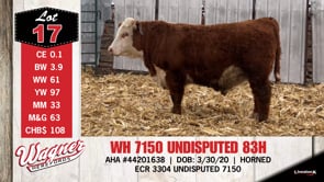 Lot #17 - WH 7150 UNDISPUTED 83H