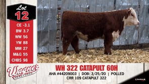 Lot #12 - WH 322 CATAPULT 60H