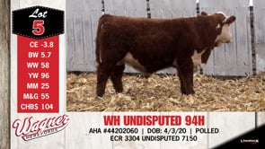 Lot #5 - WH UNDISPUTED 94H