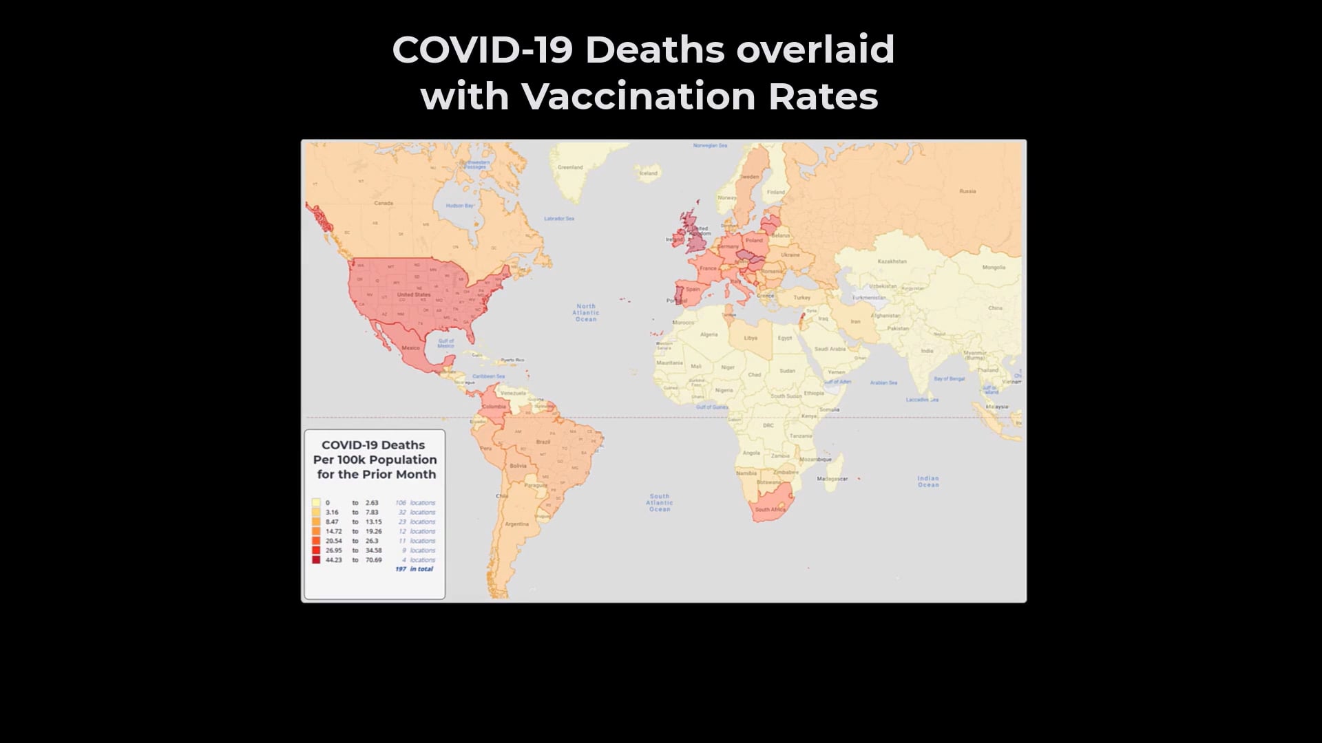 COVID-19 Deaths overlaid with Vaccination Rates