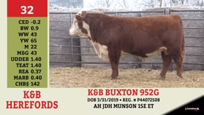 Lot #32 - K&B BUXTON 952G