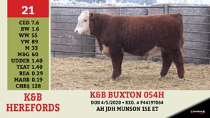 Lot #21 - K&B BUXTON 054H