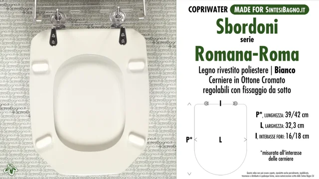 COPRIWATER per wc ROMANA-ROMA. SBORDONI. Ricambio