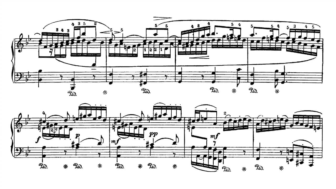 Bach - Kempff - Siciliano from Flute Sonata No 2 BWV 1031 with sheet ...