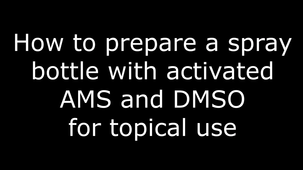 How to prepare a Spray bottle with Chlorine Dioxide and DMSO for topical use (English / Espanol