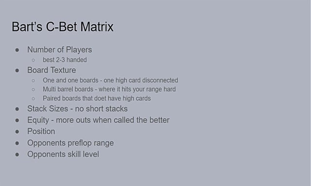 #47: Transitioning from NL to PLO Part 6: PLO CBet Matrix