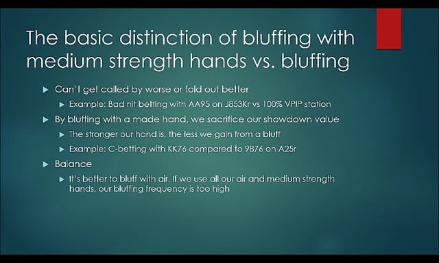 #27: Playing medium value hands exploitatively part 1
