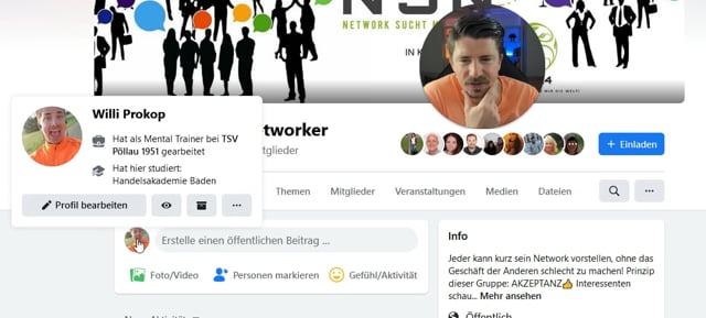 Das eigene Profil ändern für fremde Facebook Gruppen