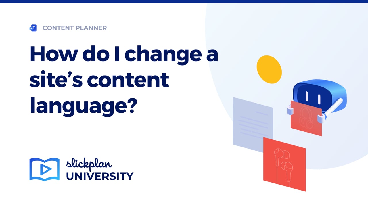 How do I change site content language?