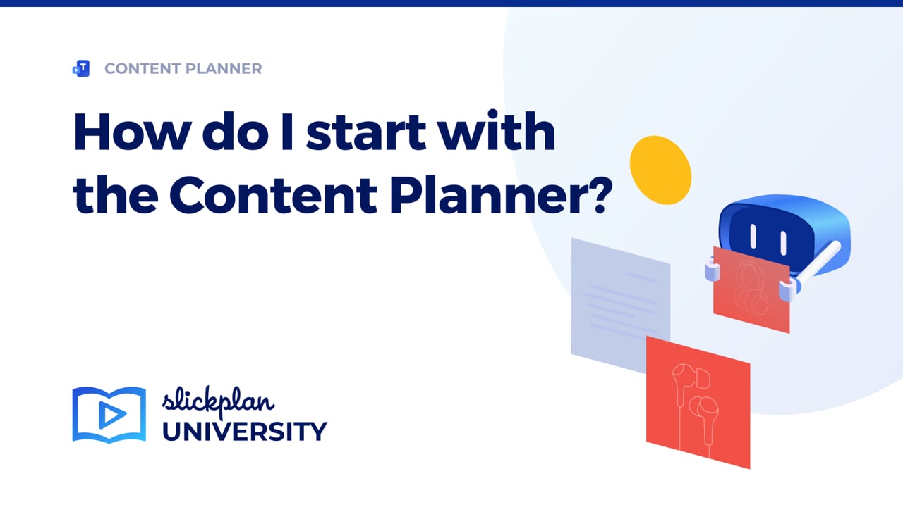 How do I start with content planning utility Video