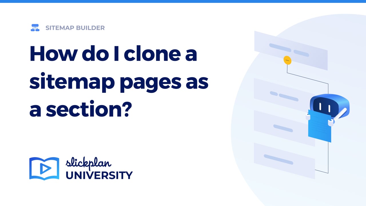 How do I clone sitemap pages as a section?