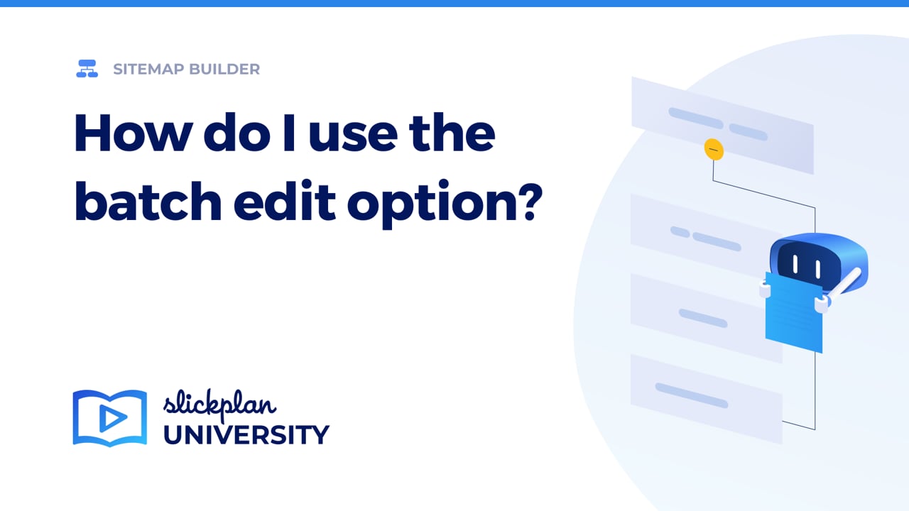 How to use batch edit option video