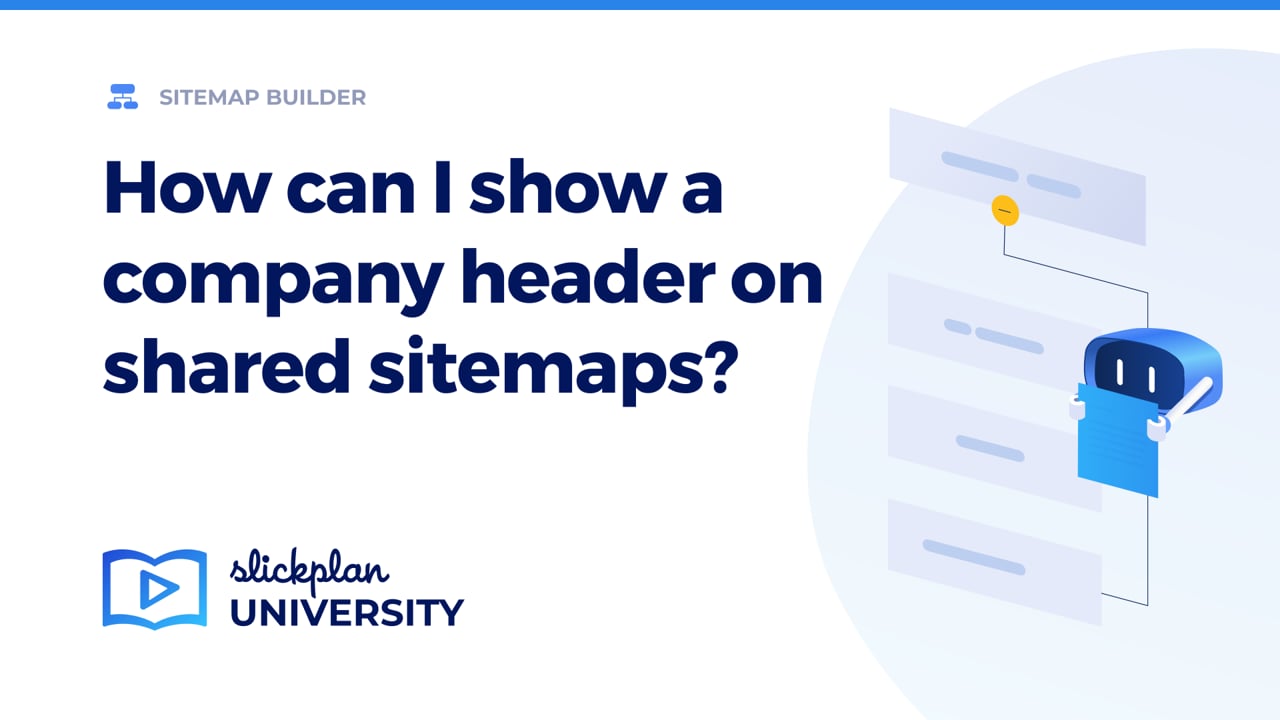 How can I show company header on shared sitemaps