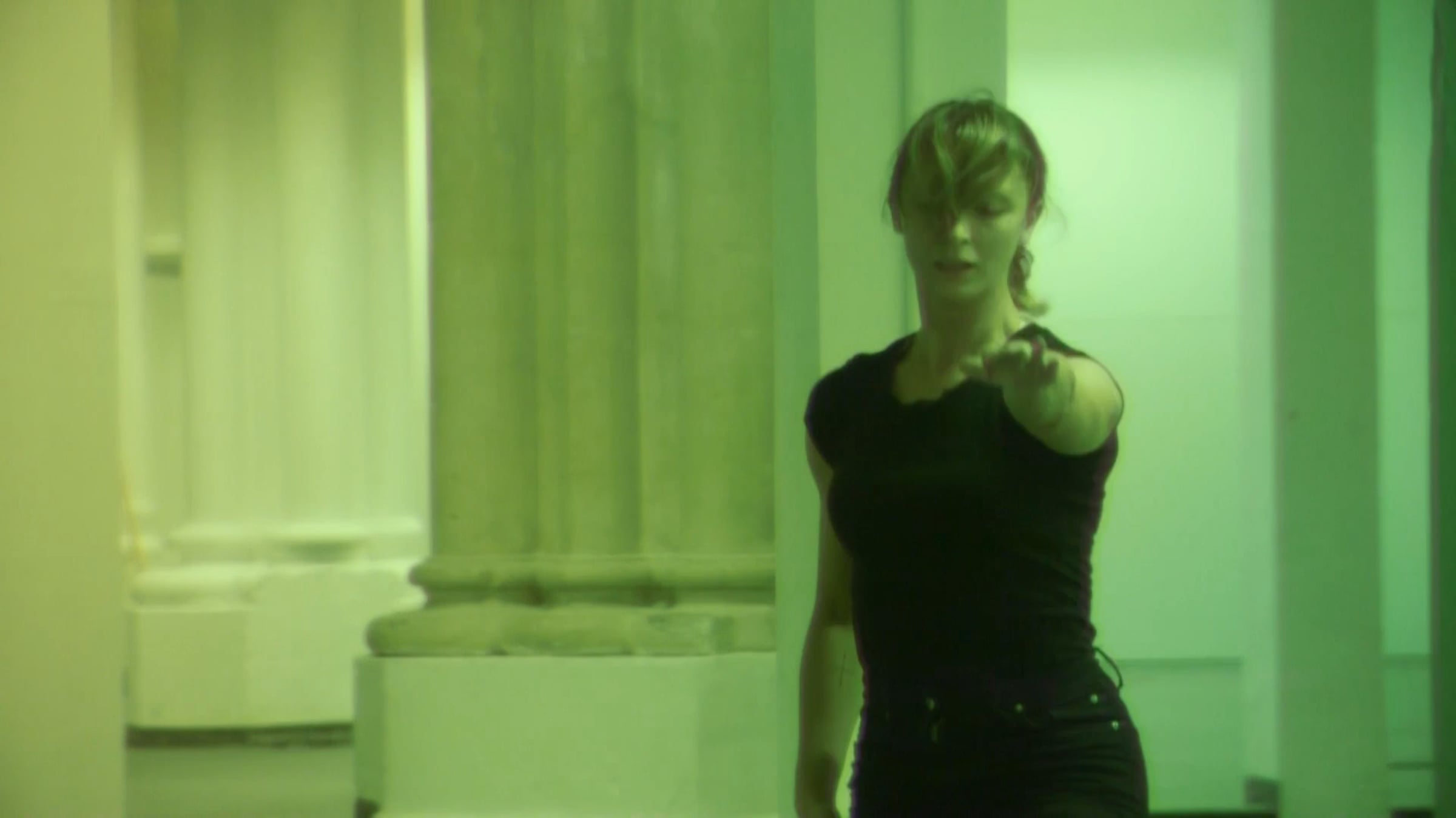Glass on Glass dance-film still featuring Zjana Muraro