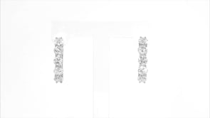 3.00 ct. t.w. Diamond Hoop Earrings in 14kt White Gold