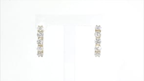 3.00 ct. t.w. Diamond Hoop Earrings in 14kt Yellow Gold