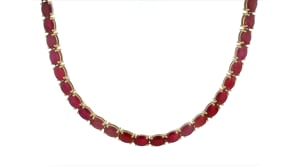 40.00 ct. t.w. Ruby Necklace in 18kt Gold Over Sterling