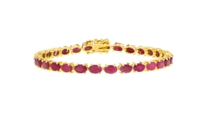 18.00 ct. t.w. Ruby Bracelet in 18kt Gold Over Sterling