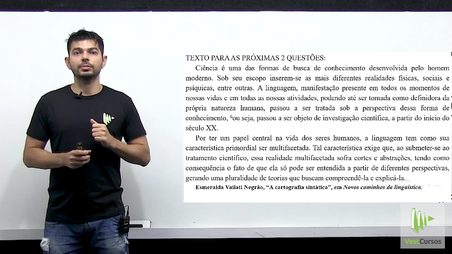 Interp de texto Steller Aula 01 Noções de texto e a ling mista a Exerc ...