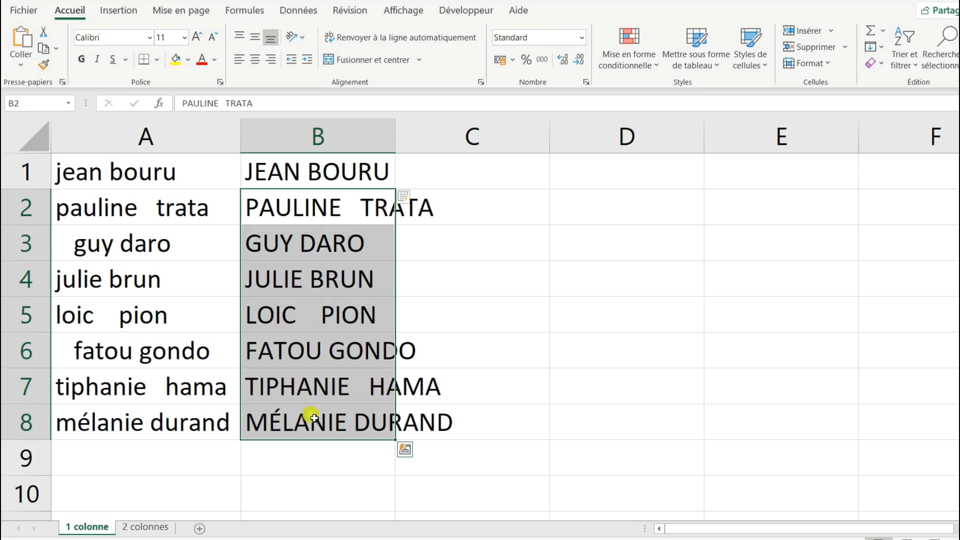 EXCEL MAJUSCULES MINUSCULES SANS FORMULE on Vimeo