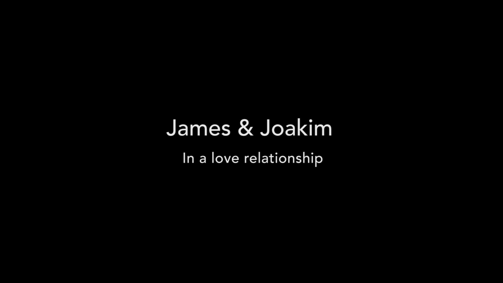 James and Joakim in a love relationship