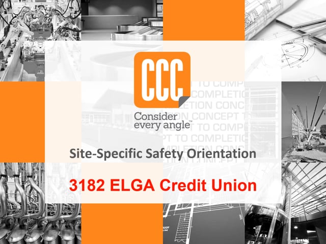 3182 ELGA Credit Union Site-Specific Safety Orientation