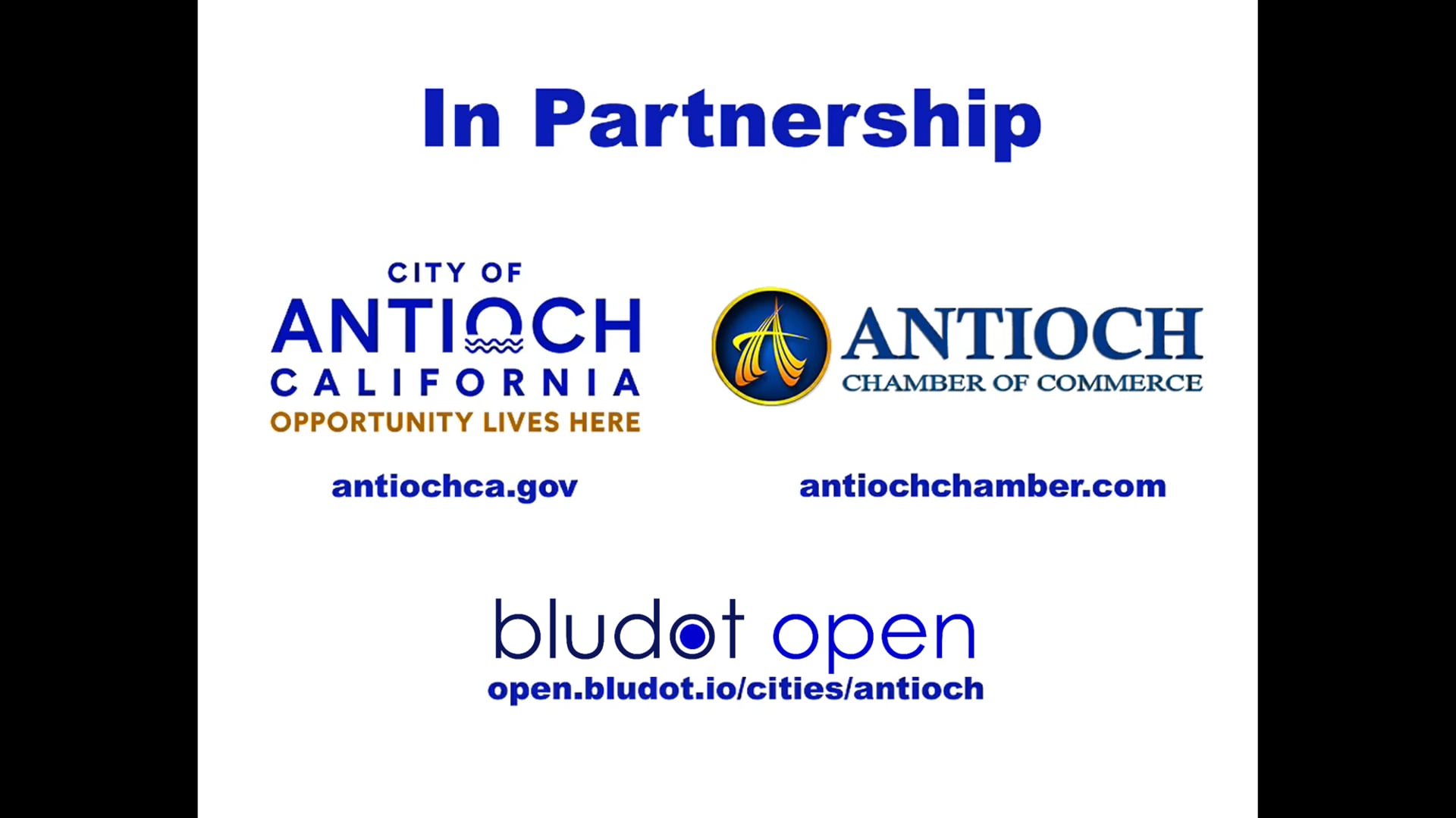 Promote Your City's Local Businesses - City of Antioch, CA, Antioch Chamber, and Bludot Open