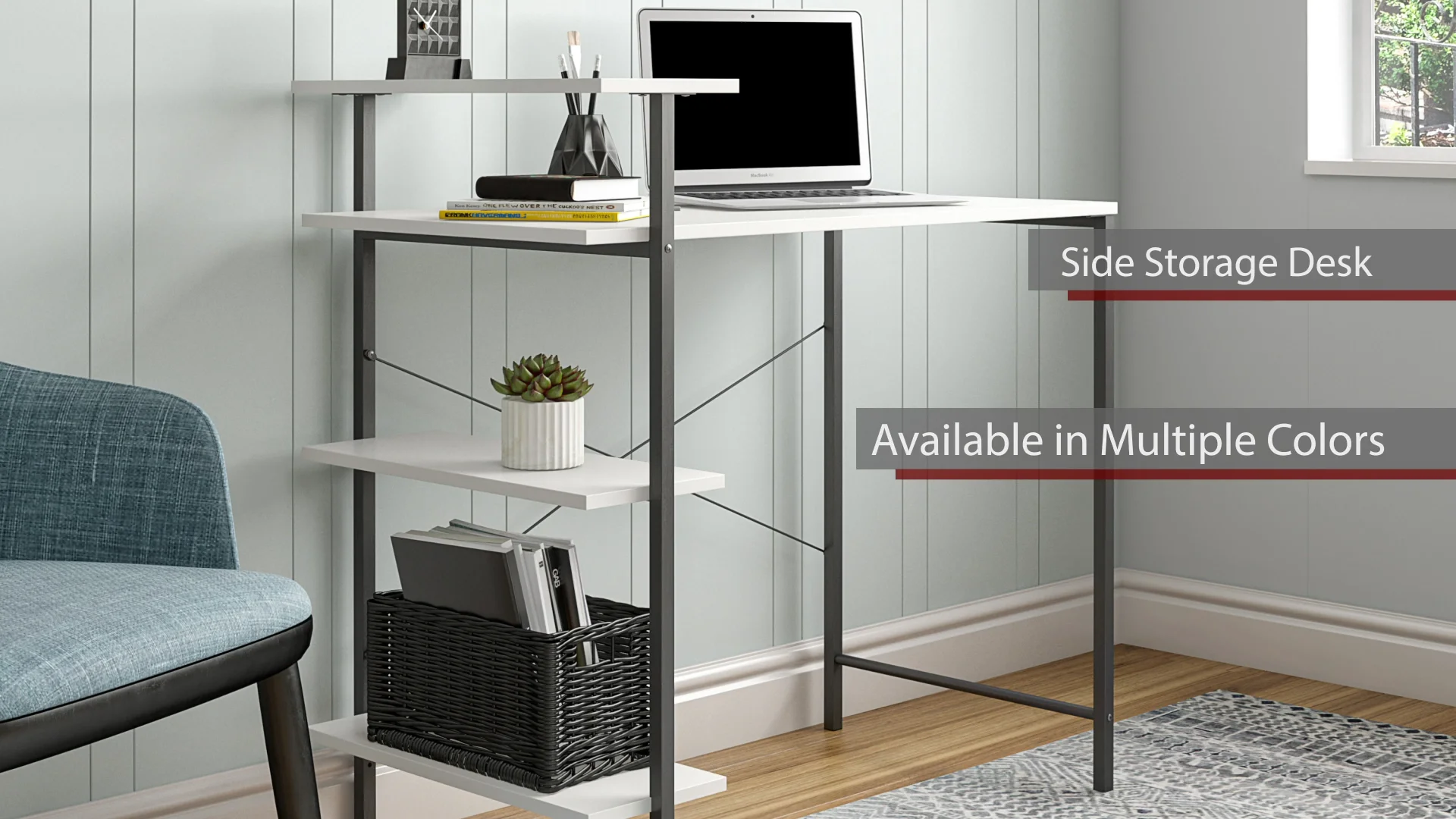 Side storage deals desk