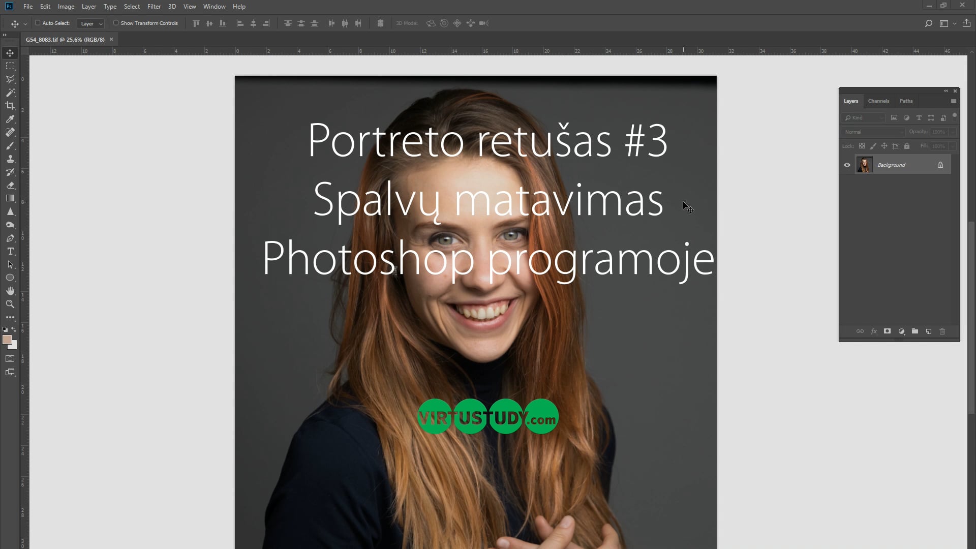 Spalvų matavimas Adobe Photoshop programoje