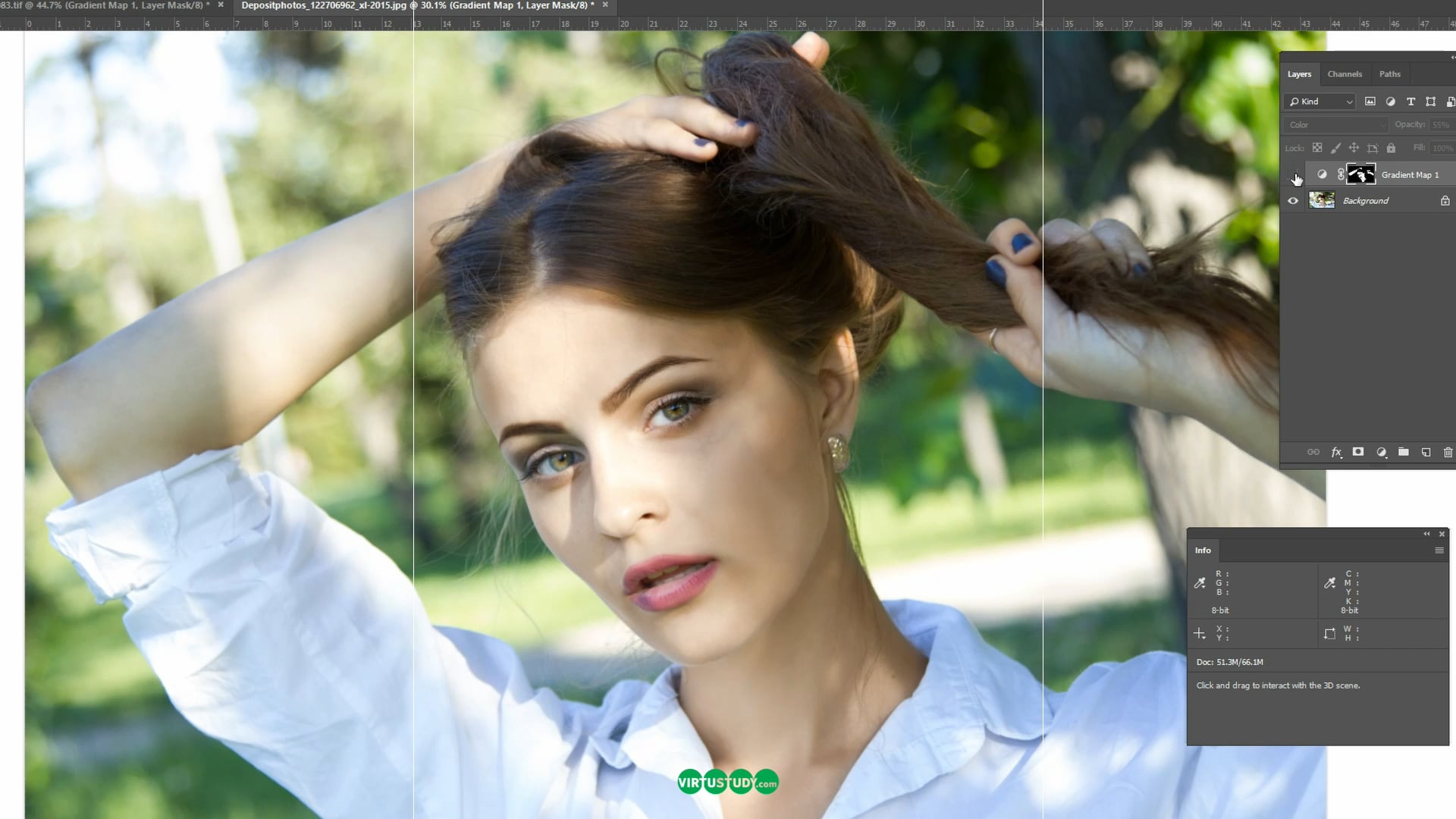 Odos tonavimas Adobe Photoshop programoje