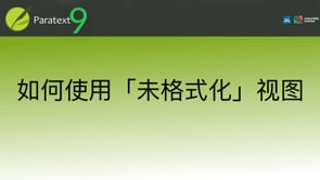 如何使用「未格式化」视图