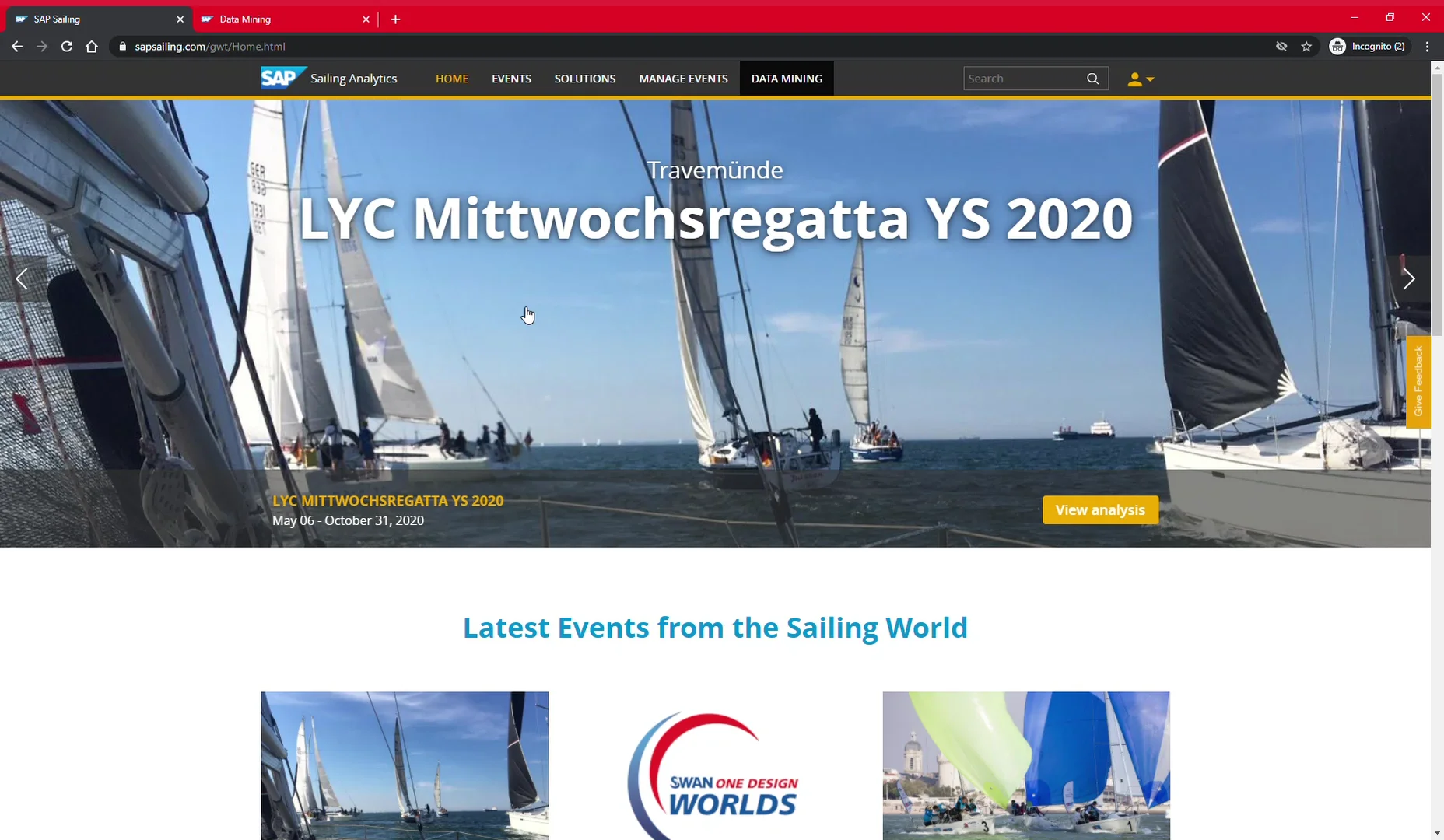 An Introduction to the SAP Sailing Analytics Data Mining Tool